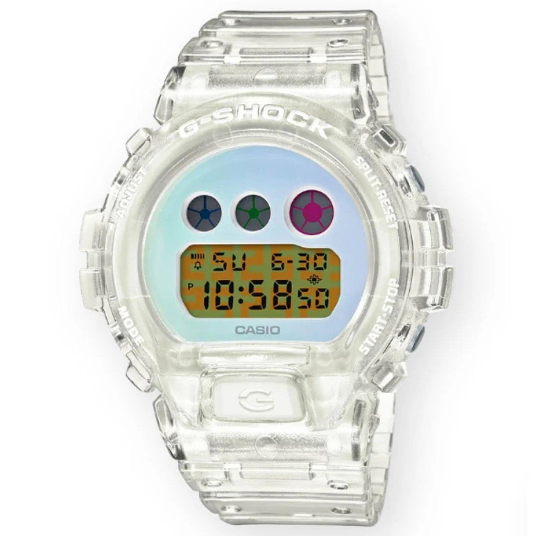 Casio G-Shock DW-6900 — translucent 25th-anniversary edition