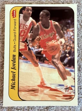 1986–87 Fleer Michael Jordan rookie sticker — model reference