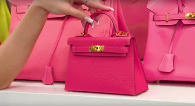 Hermès mini bag — hot pink — source photo