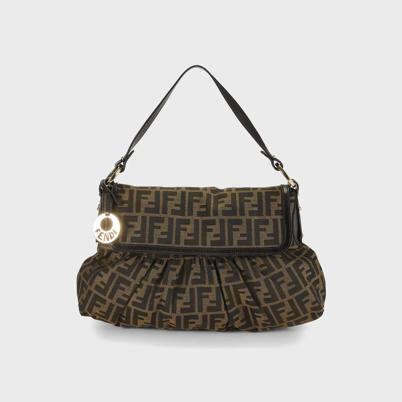 Fendi Zucca Chef Shoulder Bag - Brown