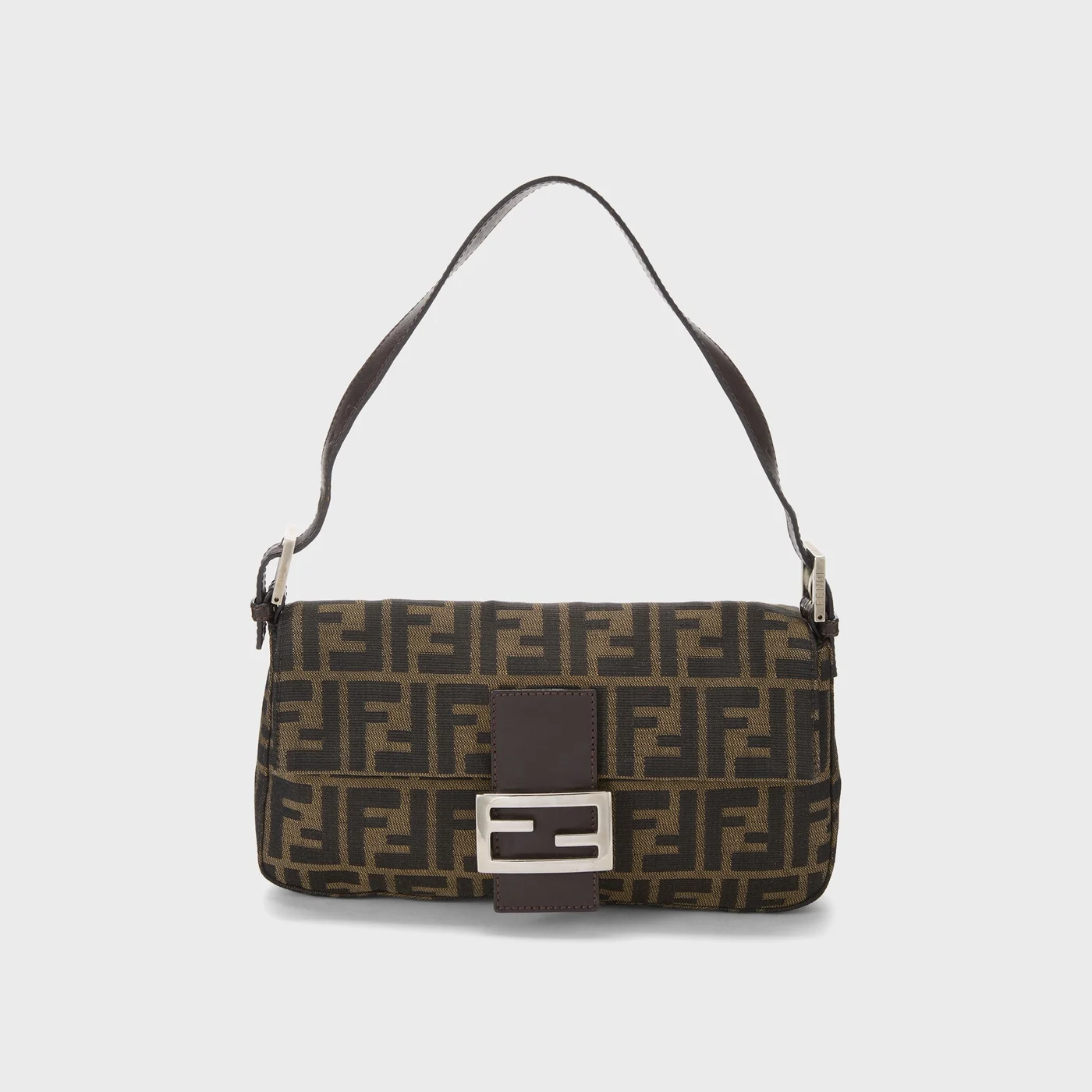 Fendi Zucca Canvas Baguette Bag - Brown