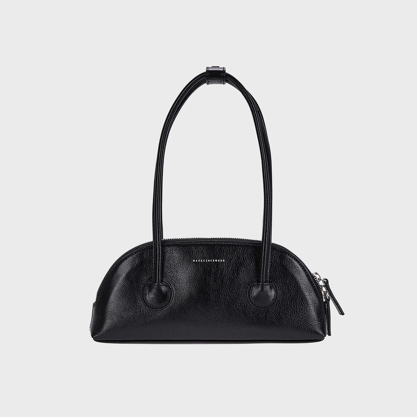 MARGESHERWOOD Bessette Shoulder Bag - Black Glossy Plain