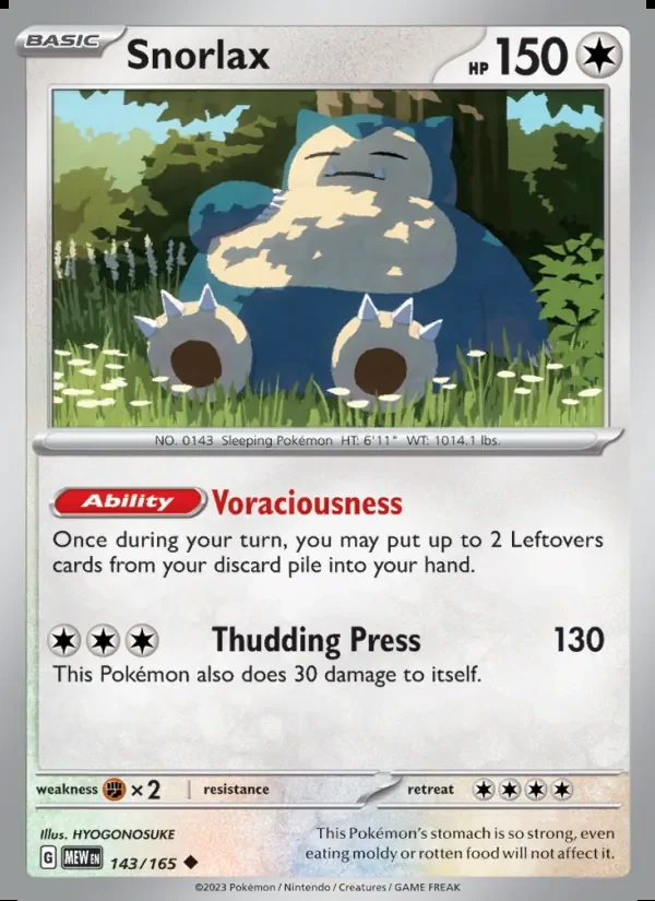 Snorlax — 151 143/165