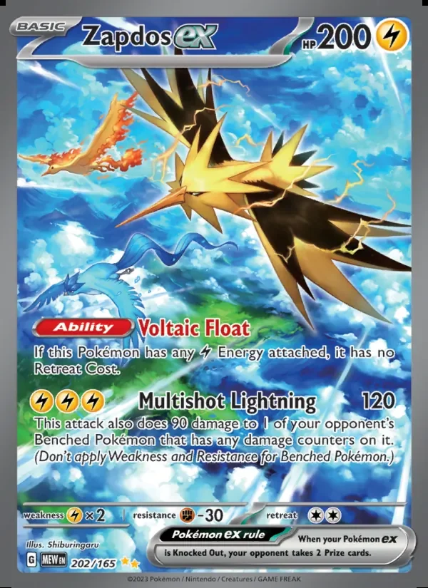 Zapdos ex — 151 202/165